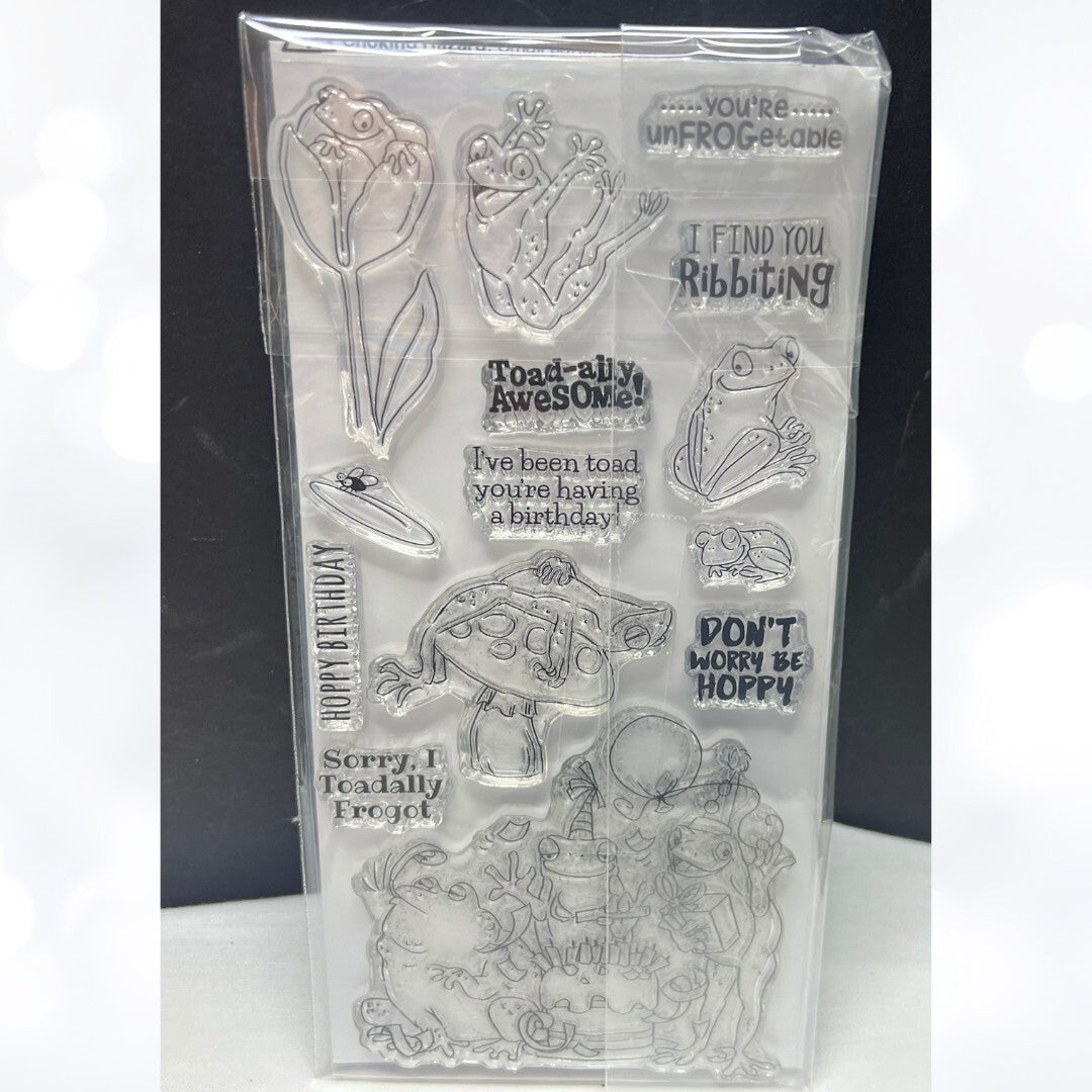 Art Impressions CATASTROPHY Frogs Cats Funny Rubber Stamps Lot of 2