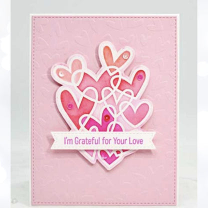 My Favorite Things HEARTS Valentines Day Balloons Shaker Windows Dies