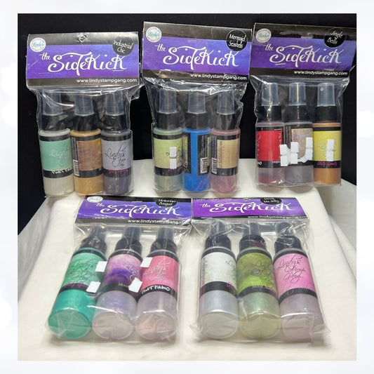 Lindy's Gang INK SPRAYS Sidekick Mixed Media Flat Moon Shadow Glitz Lot of 15