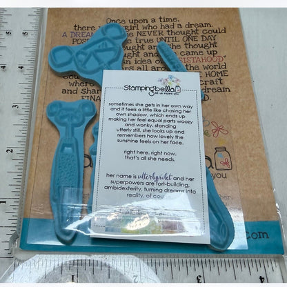 Stamping Bella HAZEL & VIOLET Mixed Media Girl Journal Rubber Stamps