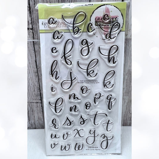 Creative Worship WITH LOVE ALPHABET Letters Bible Journaling Rubber Stamps
