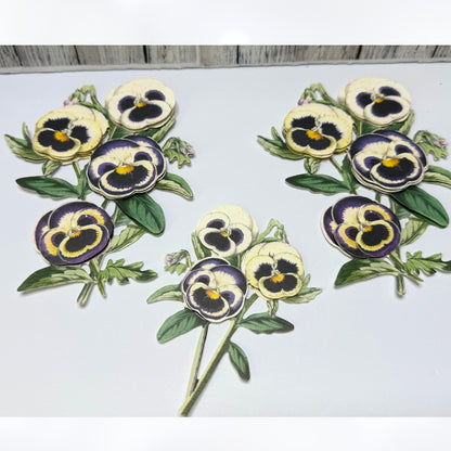 Anna Griffin FLORAL Flowers Die Cuts Embellishments Lot of 90