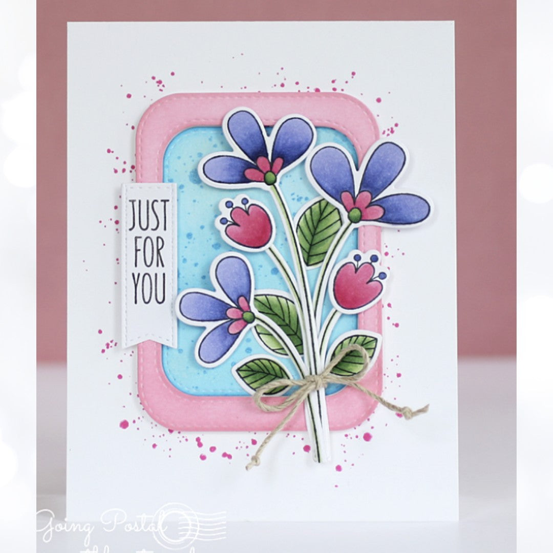 My Favorite Things BUILD-ABLE BOUQUET Flowers Floral Rubber Stamps Dies