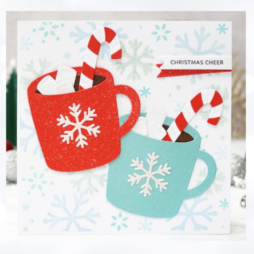 Pretty Pink Posh WINTER MUG Hot Chocolate Christmas Halloween Dies