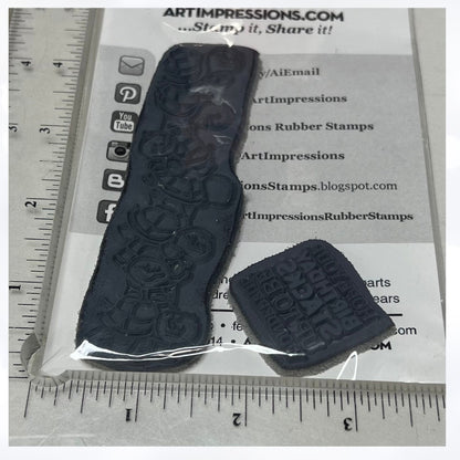 Art Impressions SLIDER Dog Stackers Turtles Rubber Stamps Interactive Die