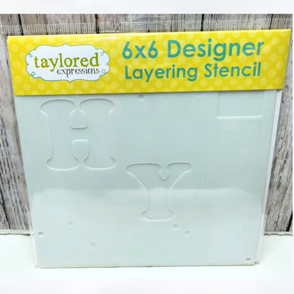Taylored Expressions HOORAY PALETTE Birthday Layering Stencils