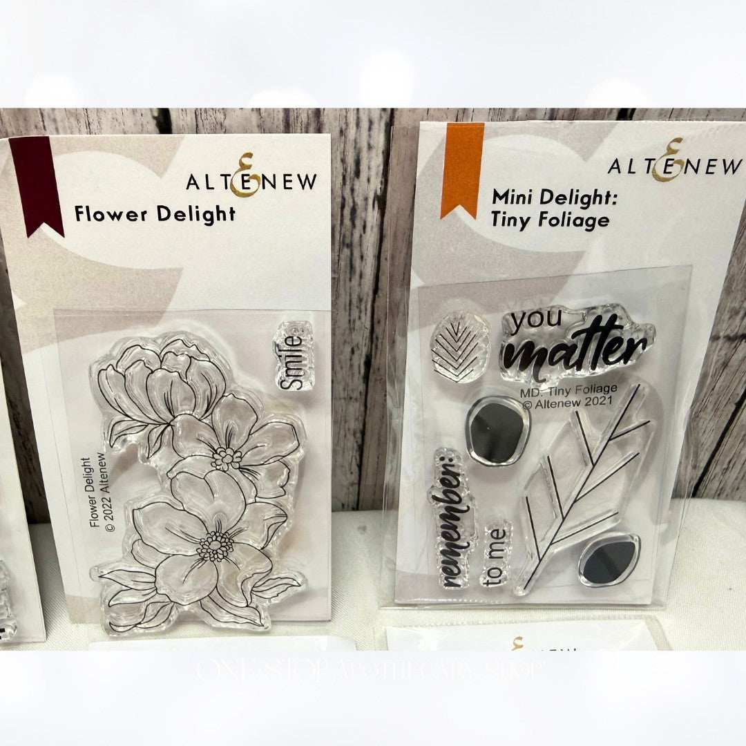 Altenew FLOWERS Floral Leaves Mini Rubber Stamps Dies