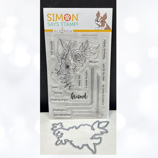 Simon Says Stamp Altenew STAMPTEMBER Framed Friendship Floral Rubber Stamps Die