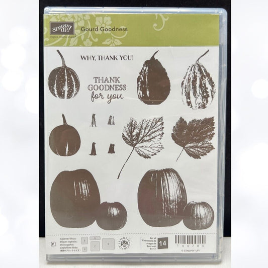 Stampin Up GOURD GOODNESS Pumpkins Fall Autumn Rubber Stamps