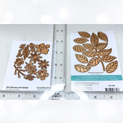 Spellbinders MINI BLOOMS & SPRIGS Leaf Leaves Dies Set of 2