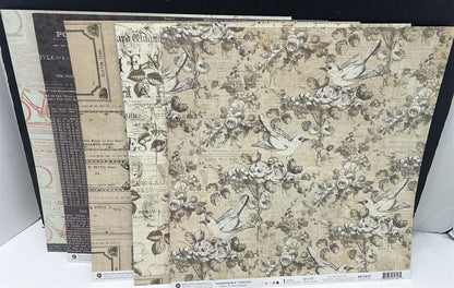 Prima SOMETHING BLUE Wedding 12x12 Cardstock Paper Journal Kit 