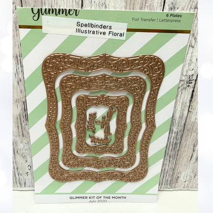 Spellbinders Glimmer ILLUSTRATIVE FLORAL Frames Hot Foil of the Month July 2020