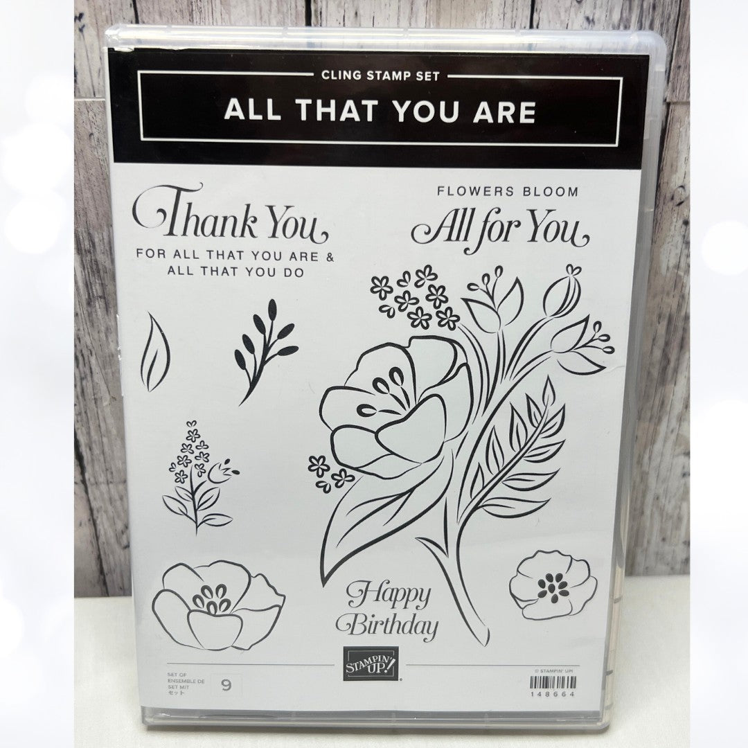 Stampin Up ALL THAT YOU ARE Floral Flowers Rubber Stamps