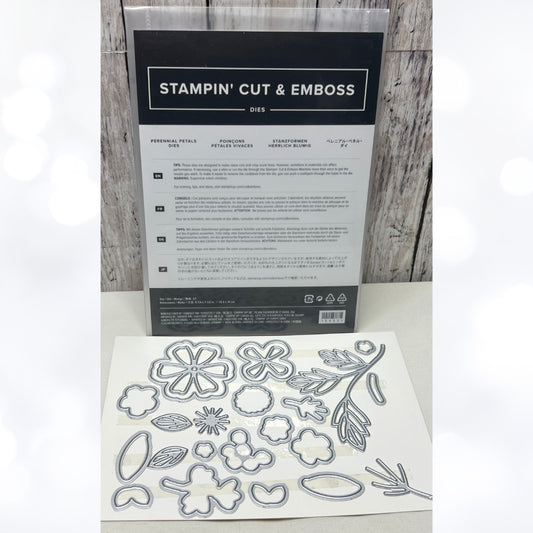 Stampin Up PERENNIAL PETALS Flowers Dies