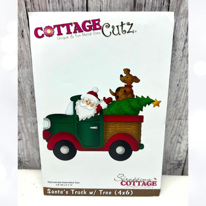 Cottage Cutz SANTA'S TRUCK Dog Christmas Dies