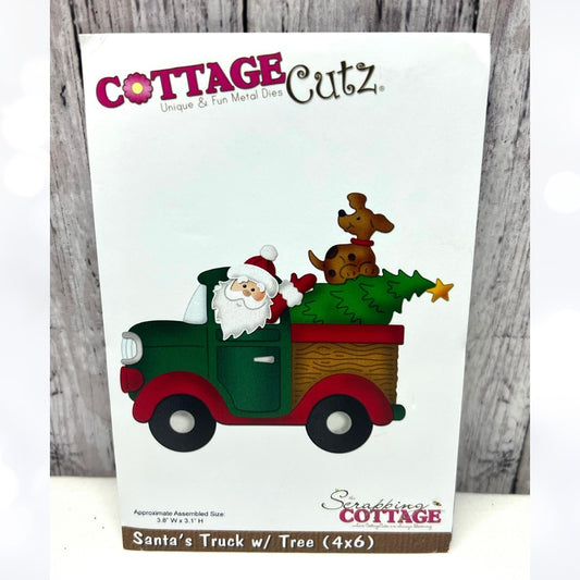 Cottage Cutz SANTA'S TRUCK Dog Christmas Dies