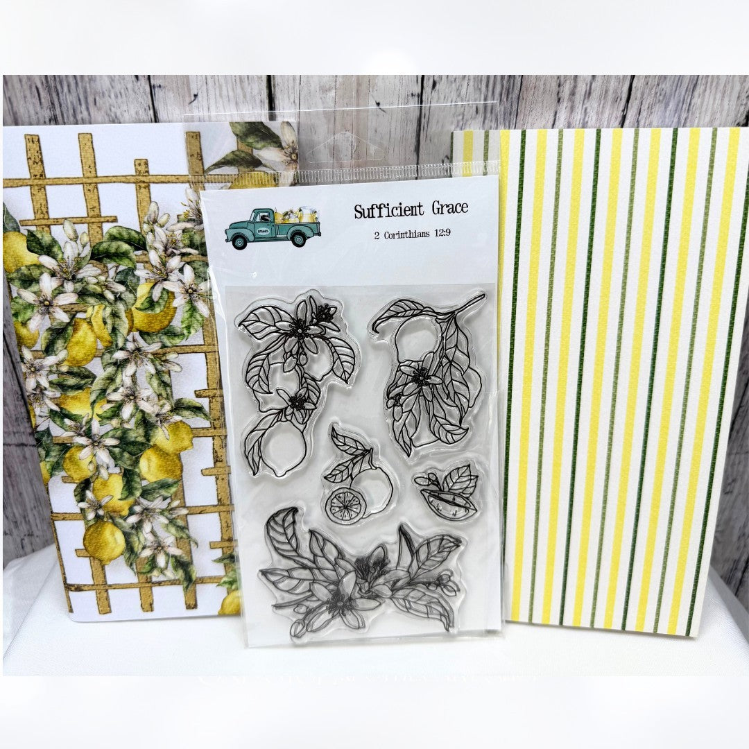 By the Well 4 God SUFFICIENT GRACE Lemons Rubber Stamps Bible Journaling 