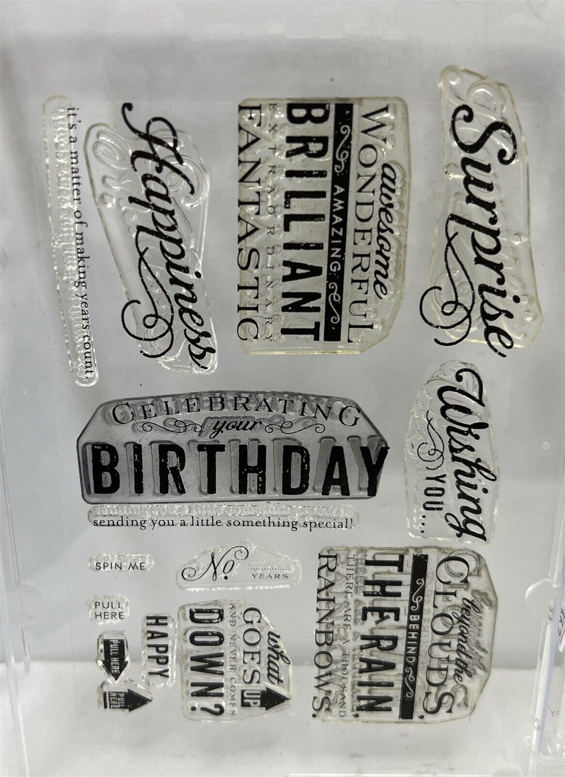 Papertrey Ink Movers & Shakers SENTIMENTS Birthday Greetings Rubber Stamps Sets