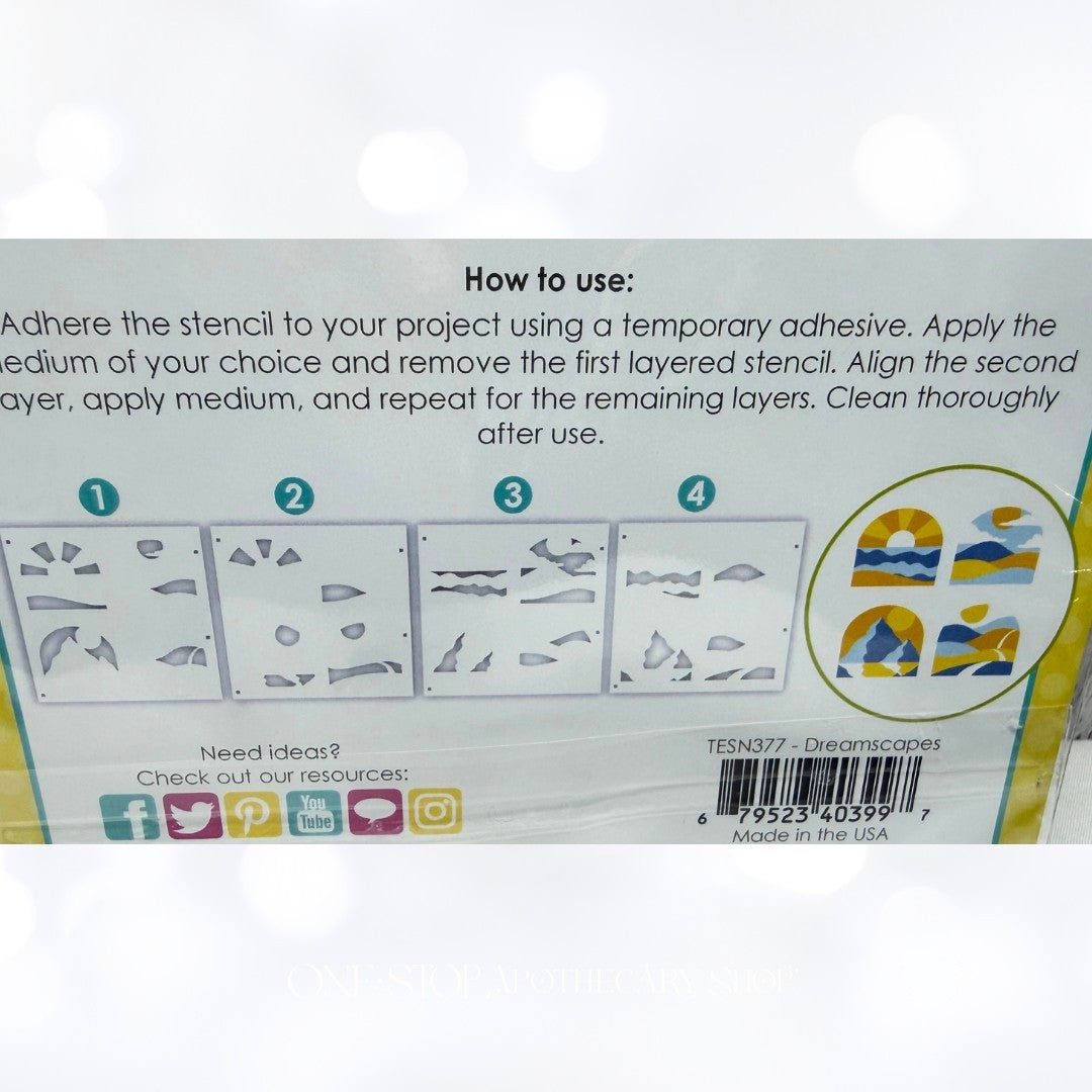 Taylored Expressions DREAMSCAPES Arch Nouveau Layering Stencils Dies