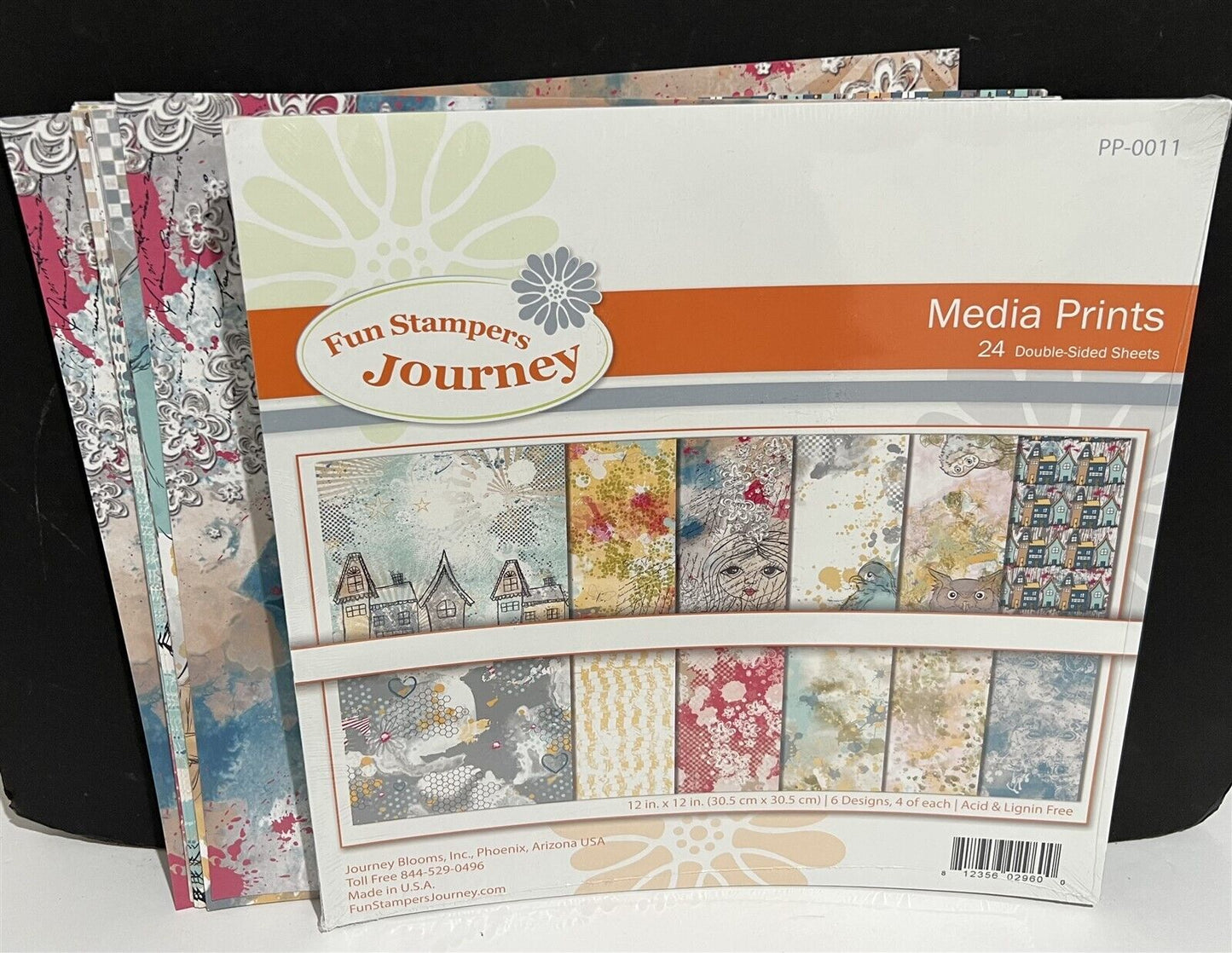 Fun Stampers Journey MEDIA PRINTS Mixed Birds FSJ Paper Cardstock 12x12 Lot