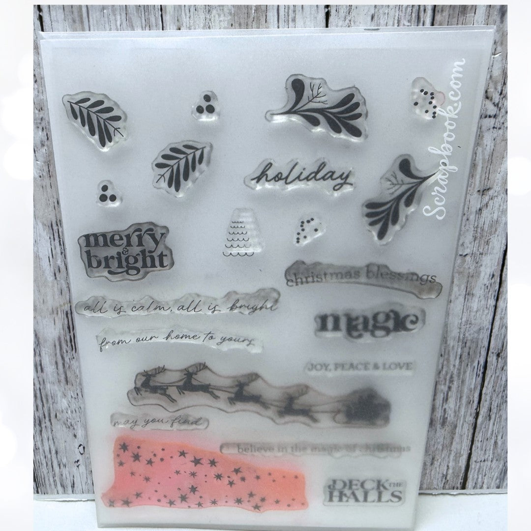 Scrapbook & Cards Today HOLIDAY MAGIC Gingerbread Christmas Rubber Stamps Kit