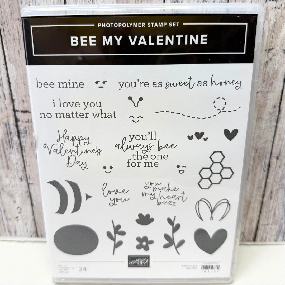 Stampin Up BEE MY VALENTINE Valentine Day Love Rubber Stamps