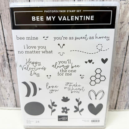 Stampin Up BEE MY VALENTINE Valentine Day Love Rubber Stamps