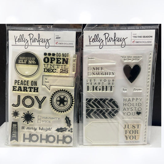 Kelly Purkey Simon Says Stamp JOY Tis The Season Christmas Planner Rubber Stamps