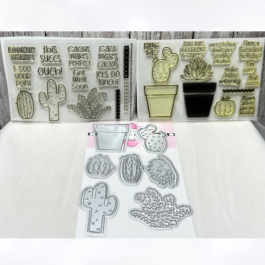 The Stamps of Life SUCCULENTS Cactus Rubber Stamps Dies