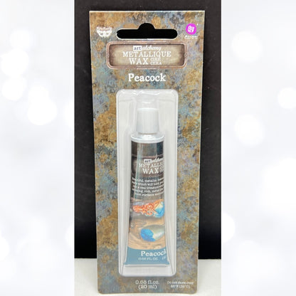Prima Finnabair METALLIQUE WAX  Mixed Media Art Alchemy PEACOCK