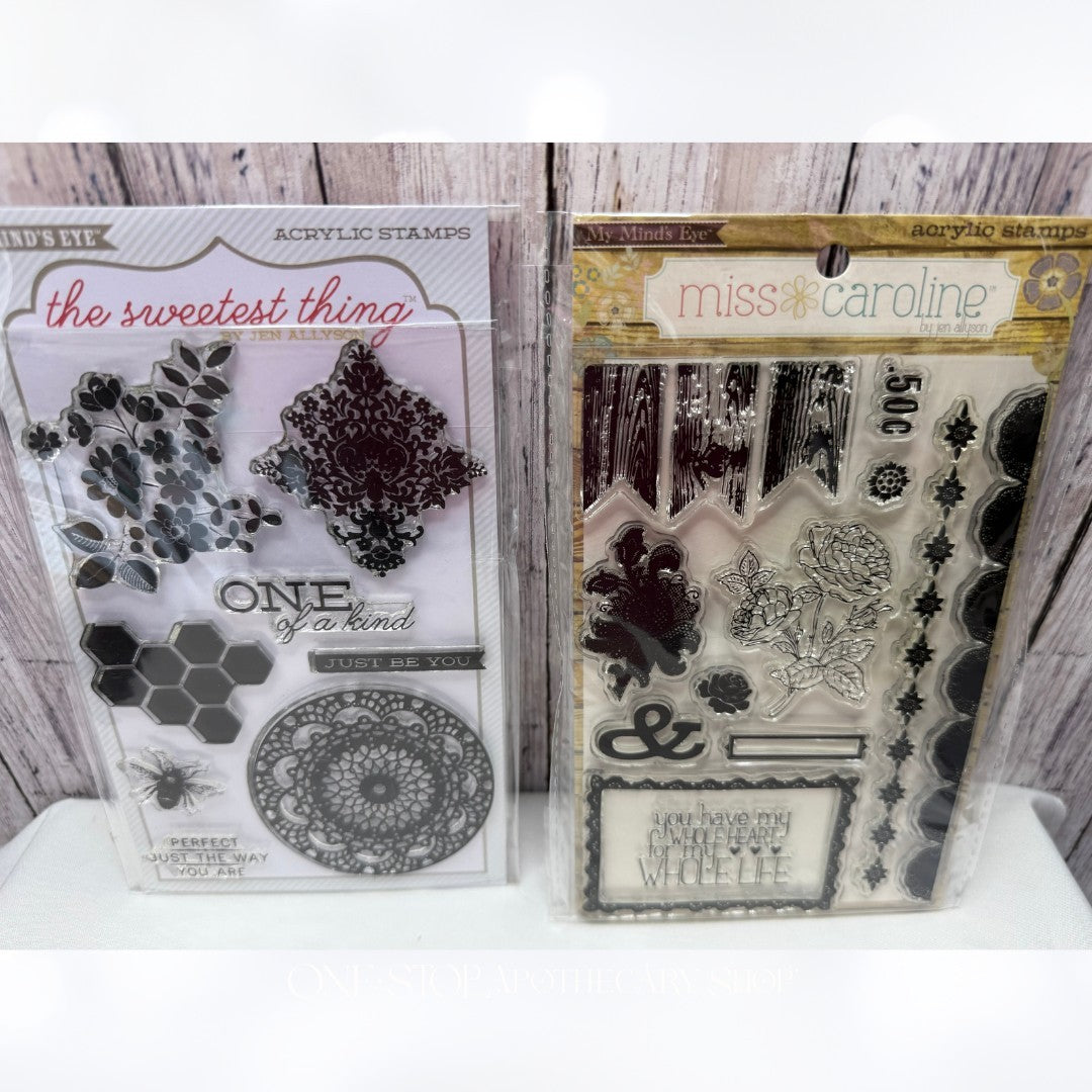 My Mind's Eye SWEETEST THING Howdy Doody Planner Doily Rubber Stamps