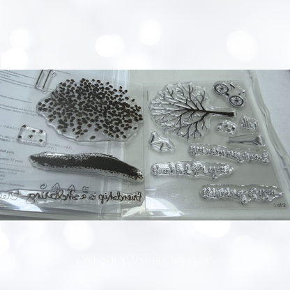 Stampin Up SHELTERING TREE Landscape Seasons Nature Rubber Stamps