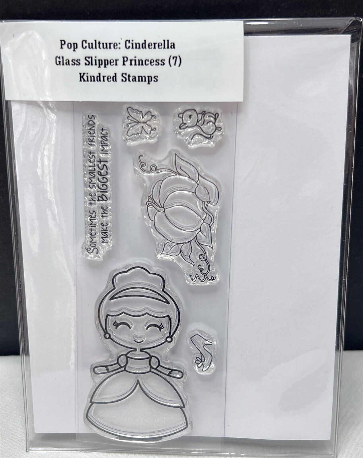 Kindred Stamps CINDERELLA Glass Slipper Disney Princess Mice Rubber Stamps Rare