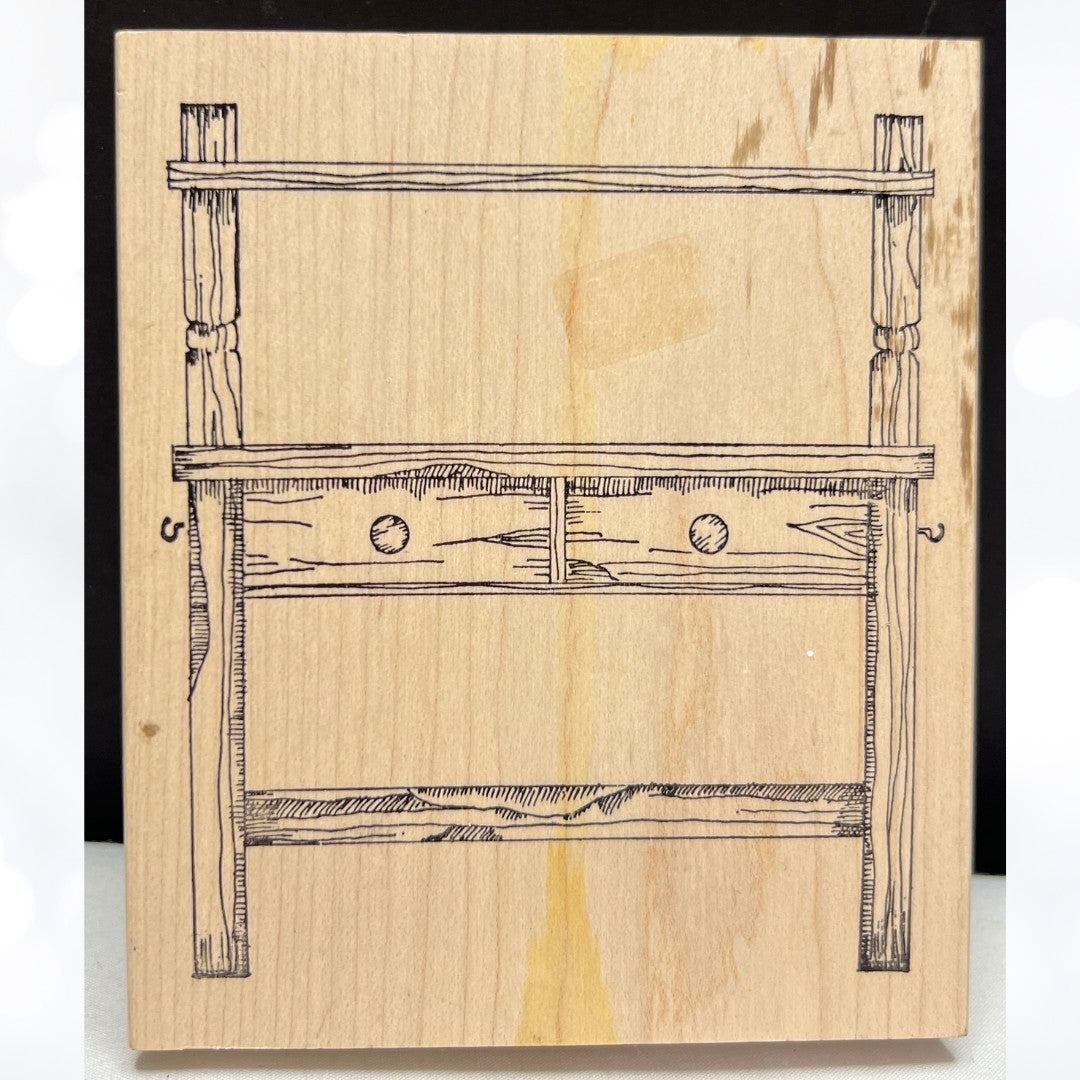 Stampourri HUTCH Shelf Rubber Stamp Large