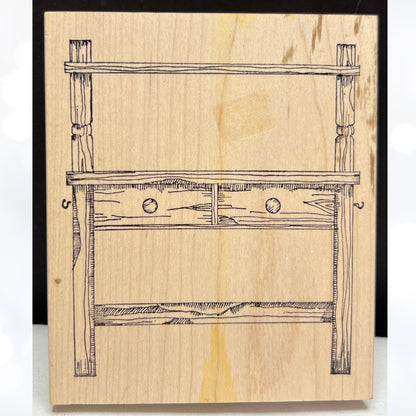 Stampourri HUTCH Shelf Rubber Stamp Large