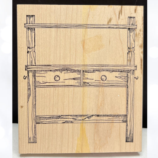 Stampourri HUTCH Shelf Rubber Stamp Large