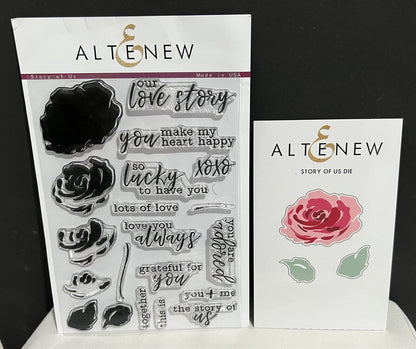 Altenew STORY OF US Valentines Day Love Anniversary Rubber Stamps Dies Set