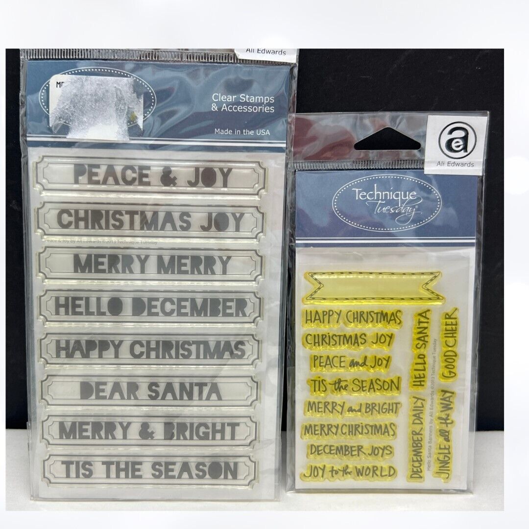 Technique Tuesday Ali Edwards PEACE & JOY Hello Santa Planner Rubber Stamps