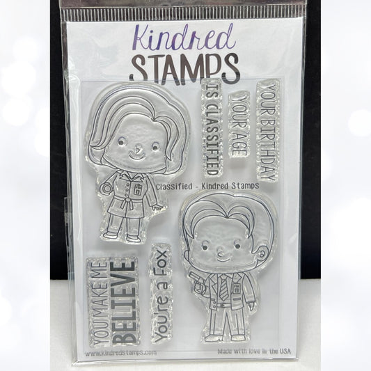 Kindred Stamps CLASSIFIED X-Files Rubber Stamps