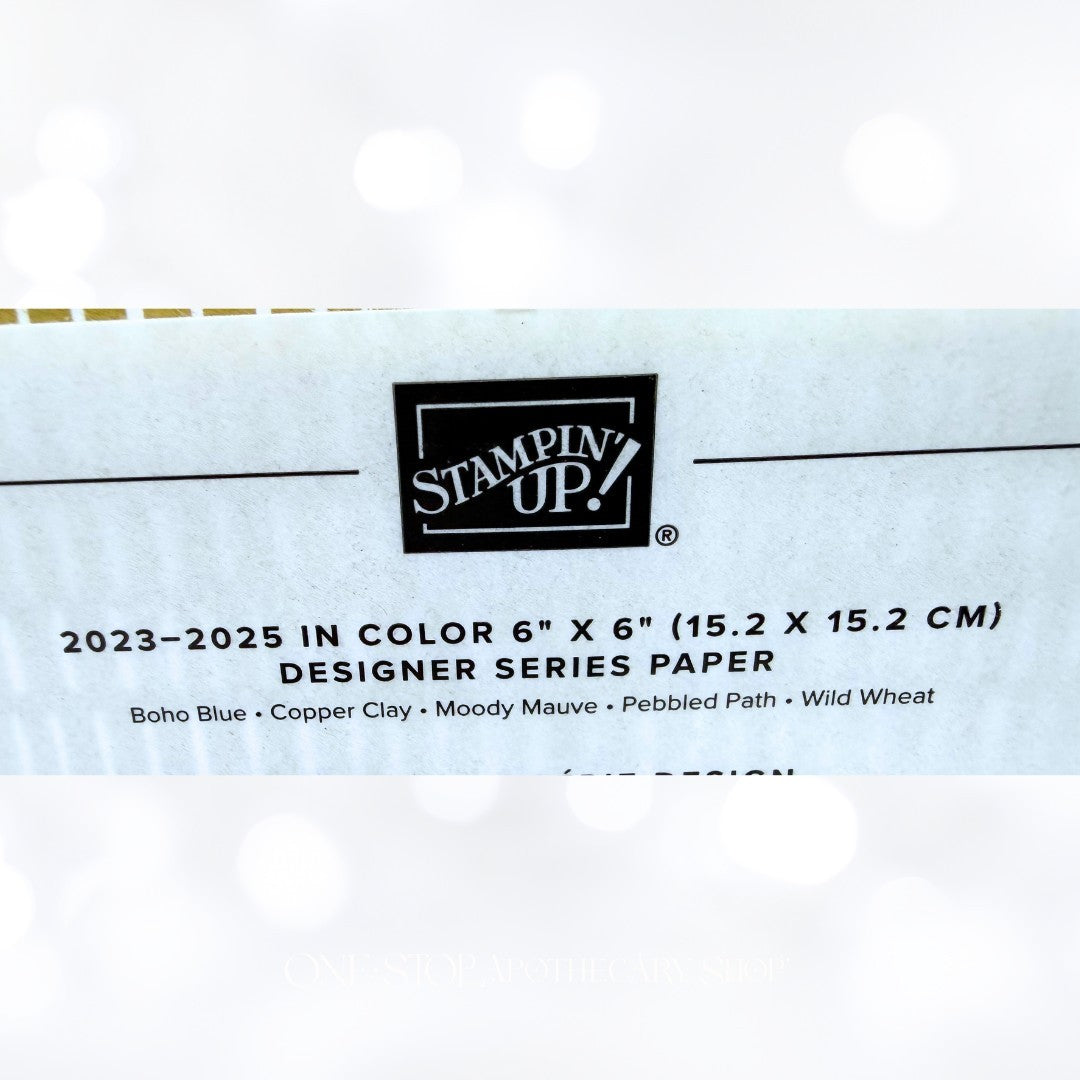 Stampin Up IN COLOR 6x6 DSP Cardstock Paper Set of 2