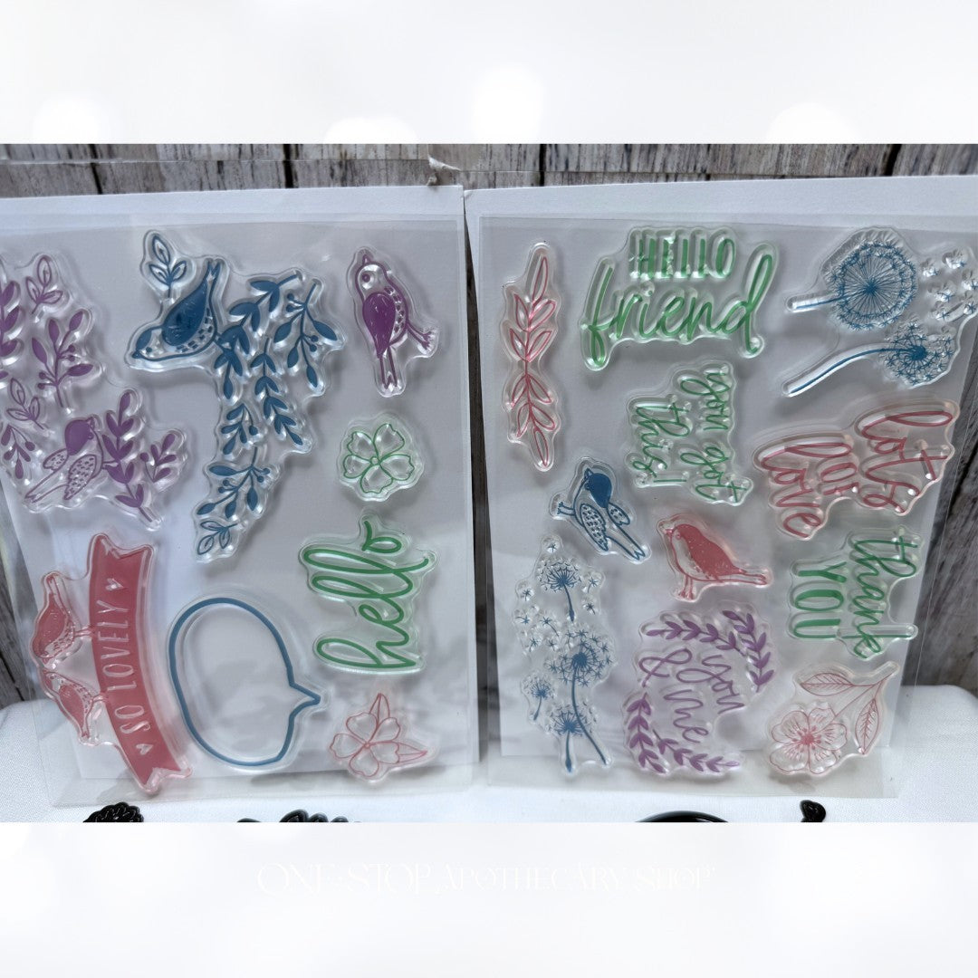 Diamond Press SPRING BIRDS You Got This Rubber Stamps Dies