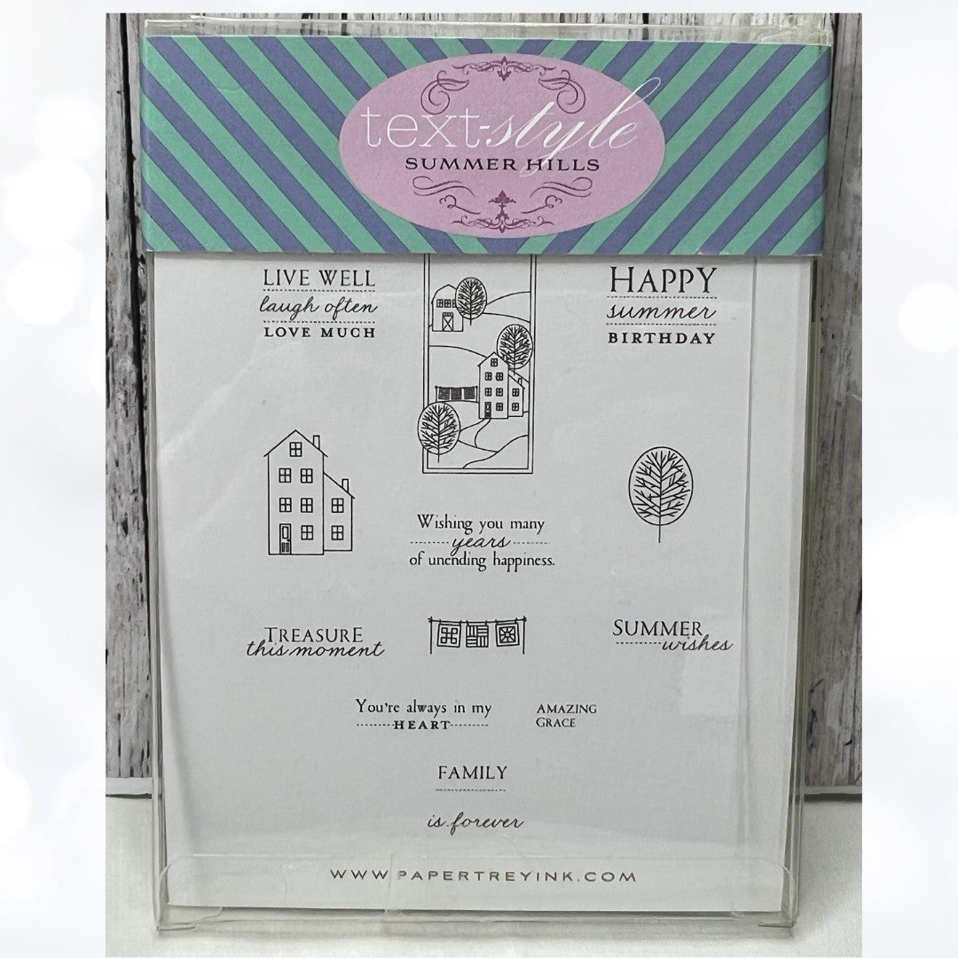 Papertrey Ink SUMMER HILLS Village Rubber Stamps