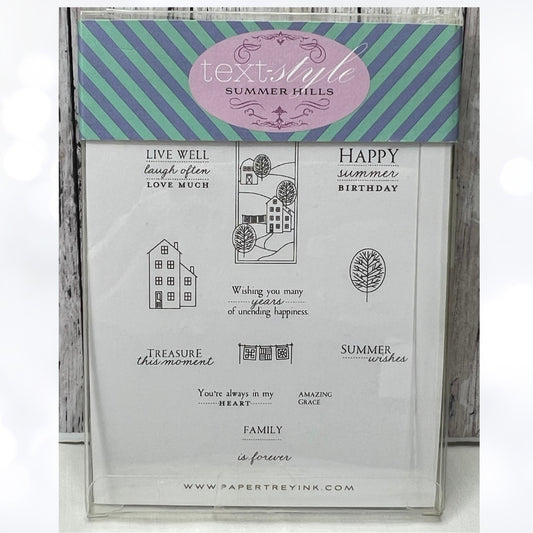 Papertrey Ink SUMMER HILLS Village Rubber Stamps