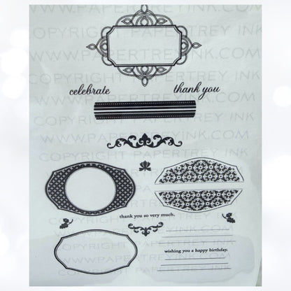 Papertrey Ink MAT STACK 1 Frames Collection Rubber Stamps Dies