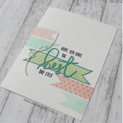 Concord & 9th HAPPY PLAIDS Best Banners Rubber Stamps