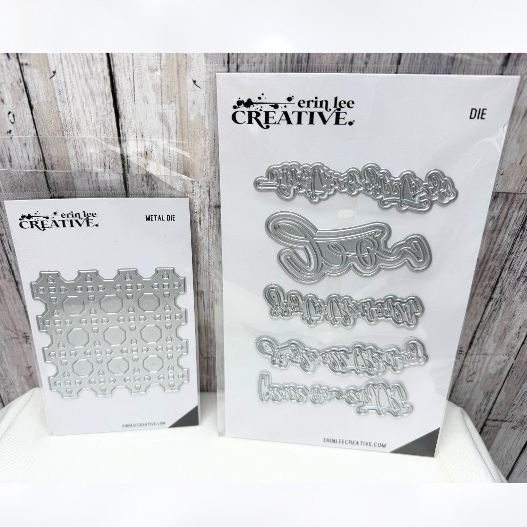 Erin Lee Creative CHRISTMAS GREETINGS Ratton Square Holiday Dies