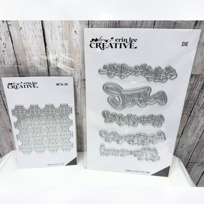 Erin Lee Creative CHRISTMAS GREETINGS Ratton Square Holiday Dies