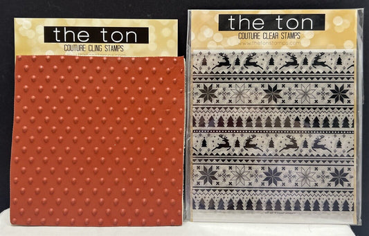 The Ton Stamps CHRISTMAS SWEATER Delicate Polka Dots Background Rubber Stamps