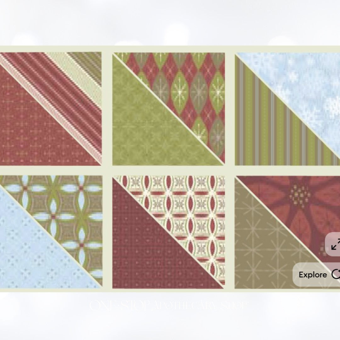 Stampin Up HOLIDAY THYME Christmas 12x12 DSP Cardstock Paper 12 Sheets