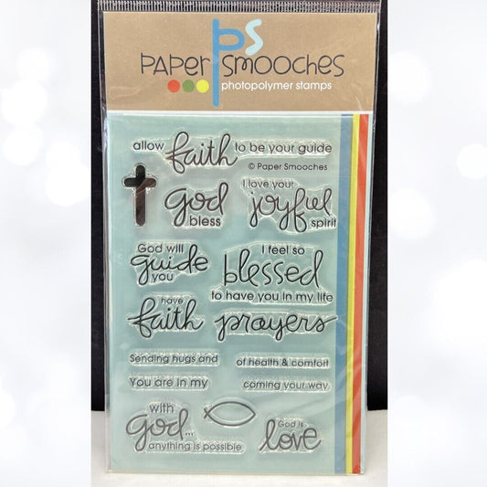 Paper Smooches SPIRITUAL SAMPLER Religious Bible Journaling Rubber Stamps